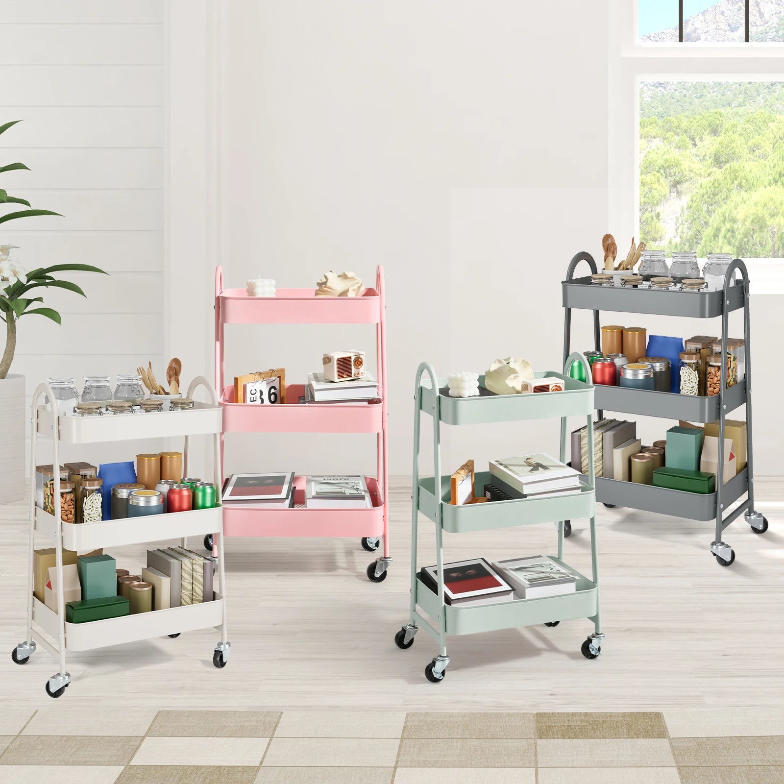 3-Tier Rolling Storage Cart