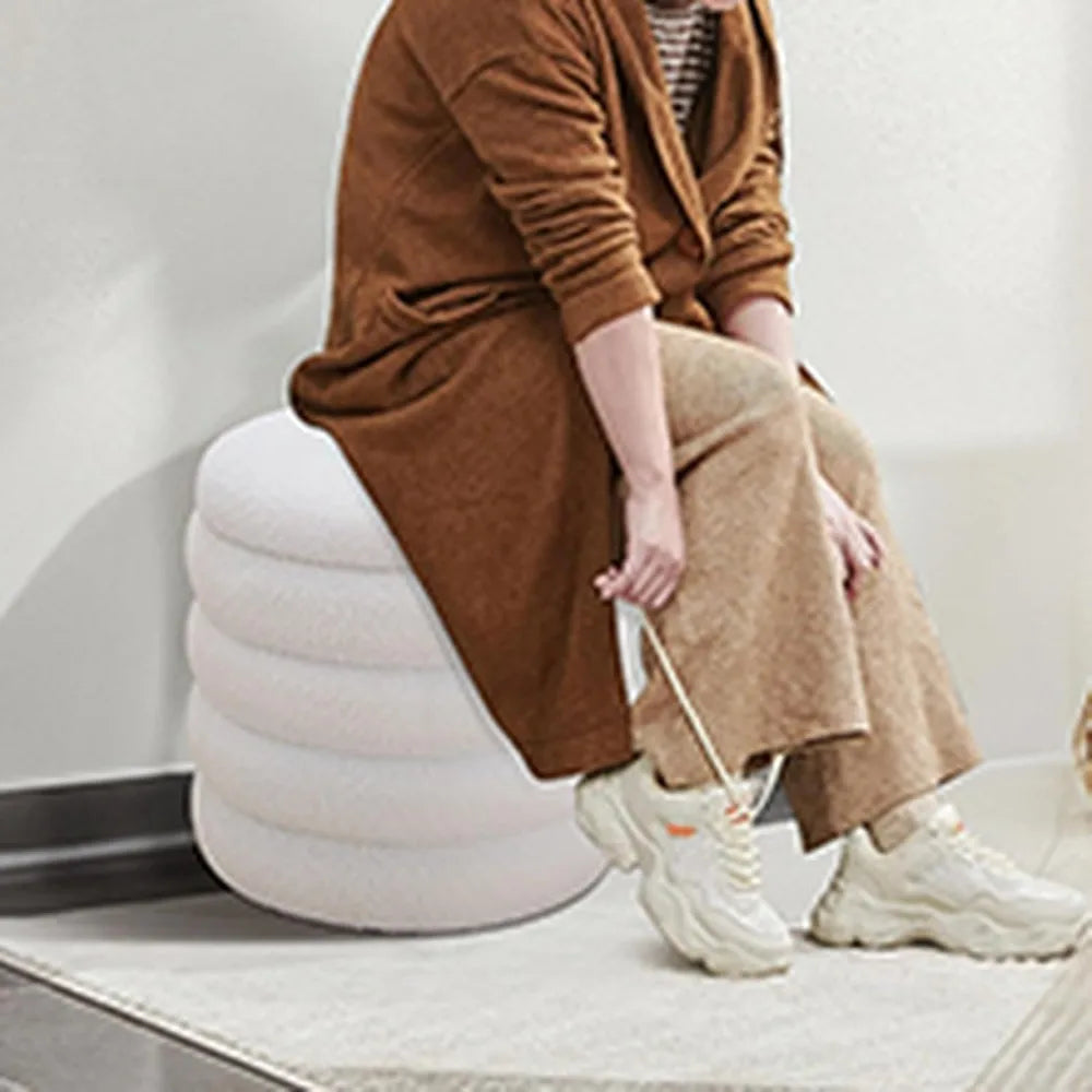 Round Storage Ottoman